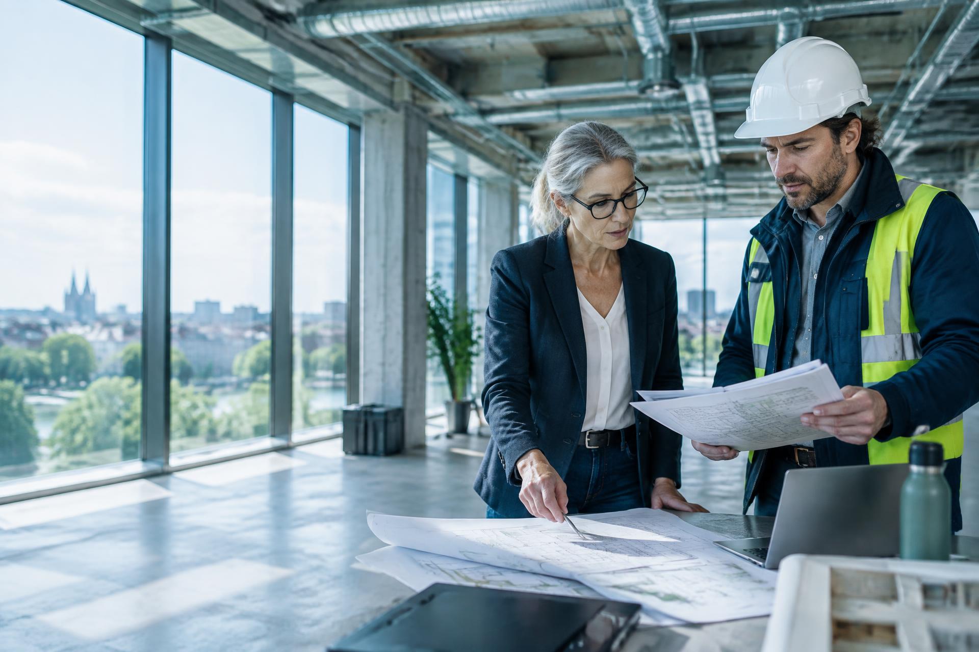 Des experts analysent un dossier de rénovation énergétique